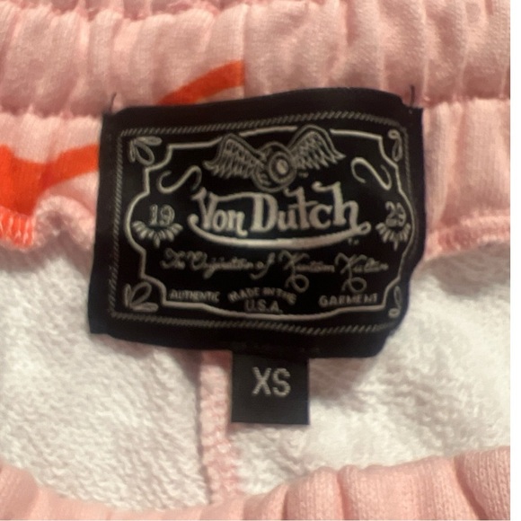 Von Dutch Unisex Pink All Over Print Sweatpants/Joggers |LIMITED EDITION|NEW/NWT - Picture 14 of 16